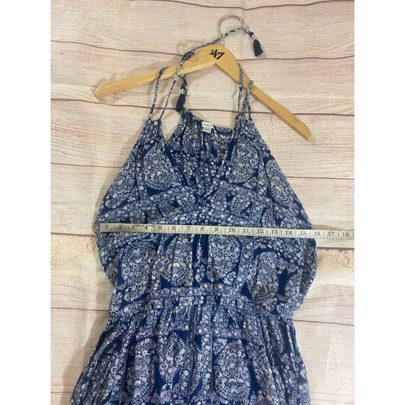 American Eagle Outfitters Women's Blue Floral Sleeveless JumpSuit - Medium - Picture 9 of 12